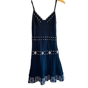SWEETEES Black Floral Lace Embroidery Dress